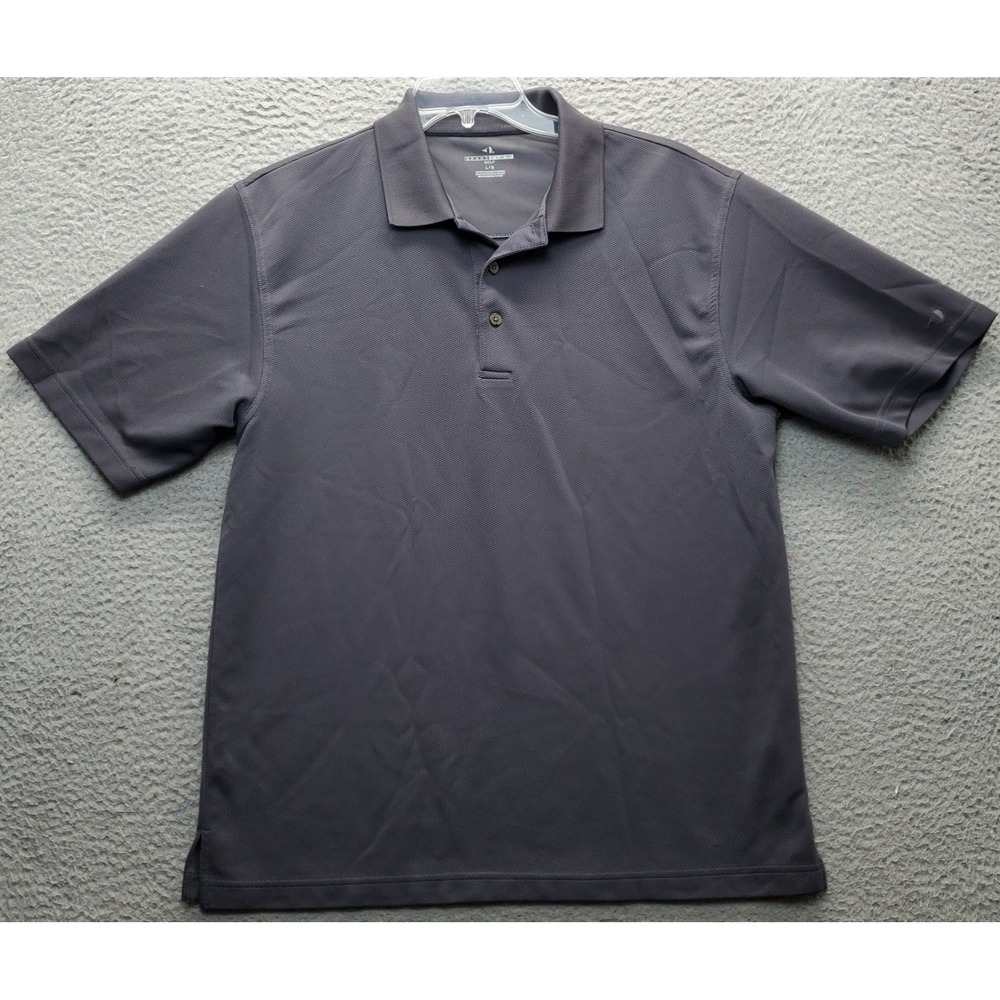 Grand Slam Polo Shirt Mens L Gray Golf Performance Short Sleeve Collared Popover